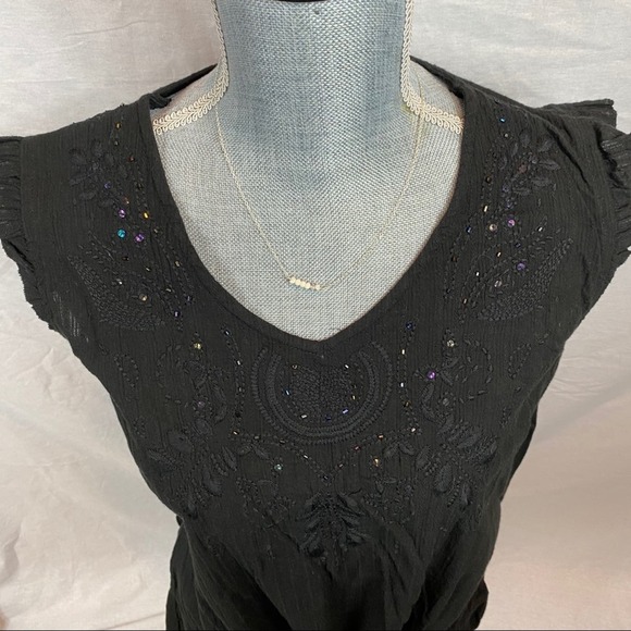 Faded Glory Black Embellished TShirt - Picture 8 of 16